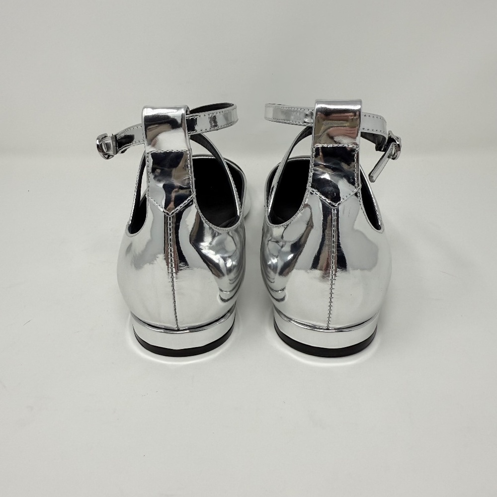 New Stuart Weitzman Eden Cross Strap Ballet Flat Sz 7 - Picture 4 of 12